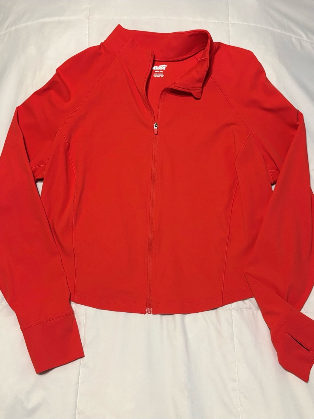Avia Red Athletic Zip-Front Jacket